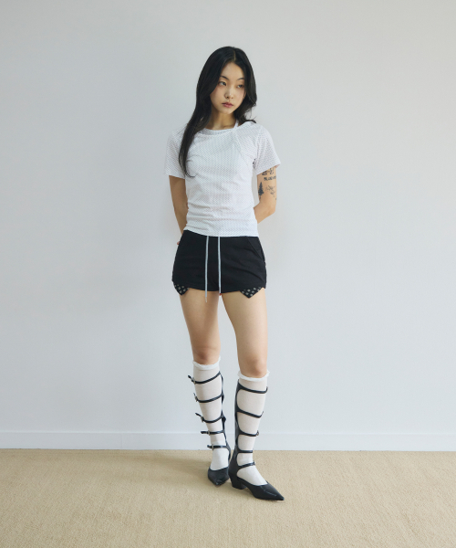 SLEEKGLOW（スリック グロウ）の「ロゴドットショートパンツ[ブラック]（その他パンツ・レディース・その他・SMALL/MEDIUM）」の3枚目の写真