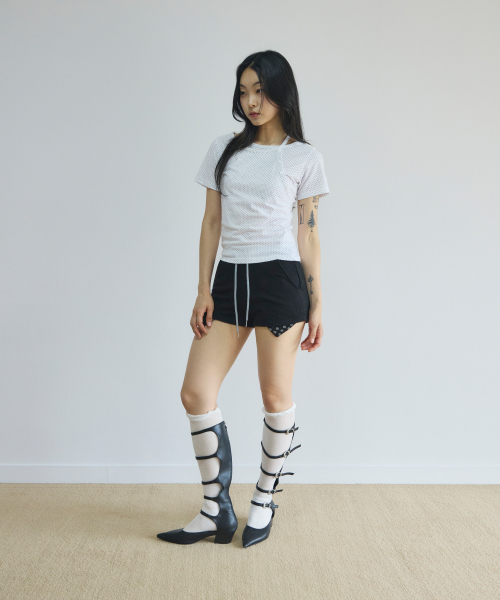 SLEEKGLOW（スリック グロウ）の「ロゴドットショートパンツ[ブラック]（その他パンツ・レディース・その他・SMALL/MEDIUM）」の7枚目の写真