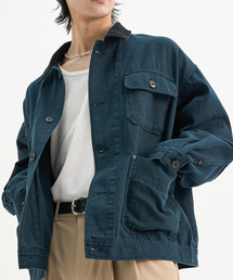 TRIP LE SENS（トリップ ル センス）の「キャンバスコットンワークジャケット_ブルーグリーン（デニムジャケット）」