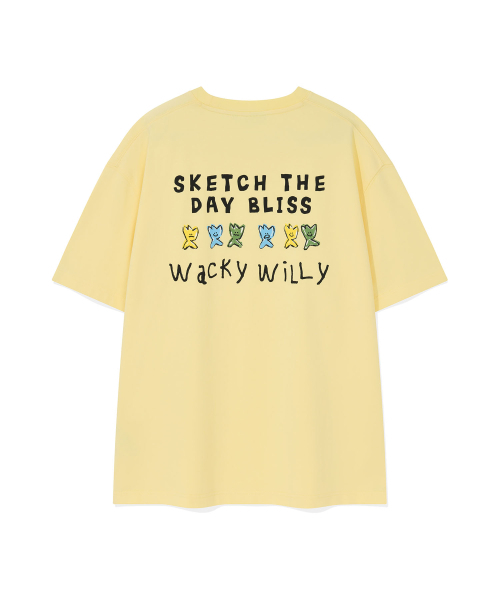 Wacky WiLLy（ワッキーウィリー）の「キキタイポグラフィ半袖Tシャツイエロー（Tシャツ/カットソー・レディース・その他・SMALL/MEDIUM/X-LARGE/LARGE）」の3枚目の写真
