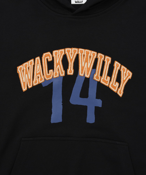 Wacky WiLLy(ワッキーウィリー)の「アーチタイポグラフィーフードブラック(パーカー・レディース・その他・SMALL/MEDIUM/LARGE/X-LARGE)」の6枚目の写真