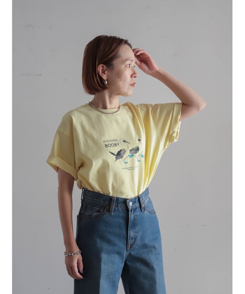 FIL DE FER（フィルデフェール）の「アオアシドリPT　半袖TEE（Tシャツ/カットソー・レディース・ホワイト/イエロー・FREE）」の10枚目の写真