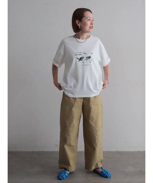 FIL DE FER（フィルデフェール）の「アオアシドリPT　半袖TEE（Tシャツ/カットソー・レディース・ホワイト/イエロー・FREE）」の6枚目の写真