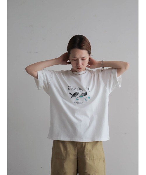 FIL DE FER（フィルデフェール）の「アオアシドリPT　半袖TEE（Tシャツ/カットソー・レディース・ホワイト/イエロー・FREE）」の5枚目の写真