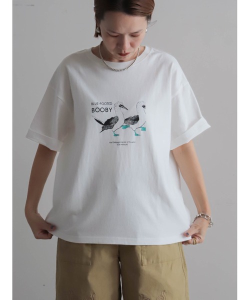 FIL DE FER（フィルデフェール）の「アオアシドリPT　半袖TEE（Tシャツ/カットソー・レディース・ホワイト/イエロー・FREE）」の3枚目の写真