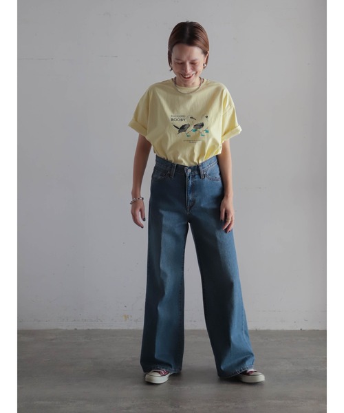 FIL DE FER（フィルデフェール）の「アオアシドリPT　半袖TEE（Tシャツ/カットソー・レディース・ホワイト/イエロー・FREE）」の12枚目の写真