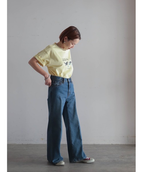 FIL DE FER（フィルデフェール）の「アオアシドリPT　半袖TEE（Tシャツ/カットソー・レディース・ホワイト/イエロー・FREE）」の13枚目の写真