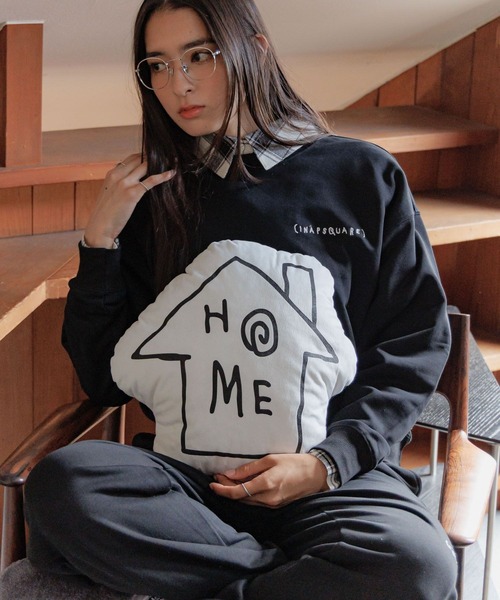 ALAND（エーランド）の「【UNISEX】 ALAND×INAPSQUARE／スウェットプルオーバー（ウラケ）（Tシャツ/カットソー・レディース・グレー/ブラック/ネイビー・LARGE/SMALL）」の7枚目の写真