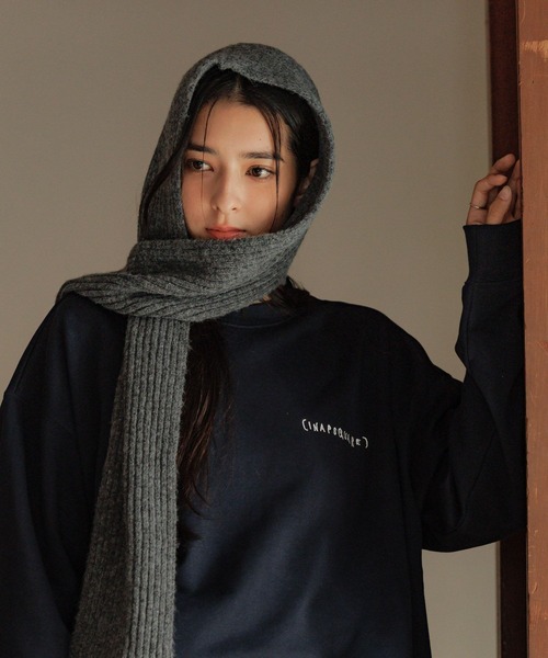 ALAND（エーランド）の「【UNISEX】 ALAND×INAPSQUARE／スウェットプルオーバー（ウラケ）（Tシャツ/カットソー・レディース・グレー/ブラック/ネイビー・LARGE/SMALL）」の15枚目の写真