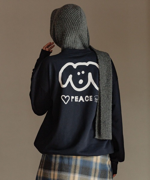 ALAND（エーランド）の「【UNISEX】 ALAND×INAPSQUARE／スウェットプルオーバー（ウラケ）（Tシャツ/カットソー・レディース・グレー/ブラック/ネイビー・LARGE/SMALL）」の16枚目の写真