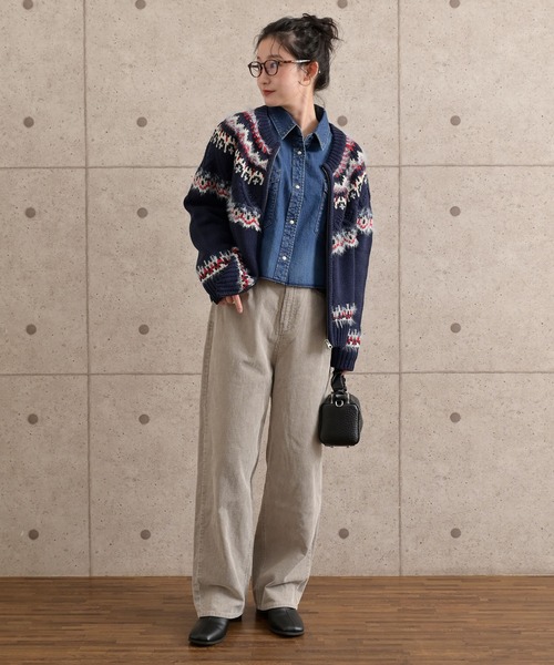 cepo（セポ）の「〈セットアップ対応〉11Ｗサルファーストレート コーデュロイパンツ（チノパンツ・レディース・グレー/チャコール/ベージュ・S/M/L）」の2枚目の写真