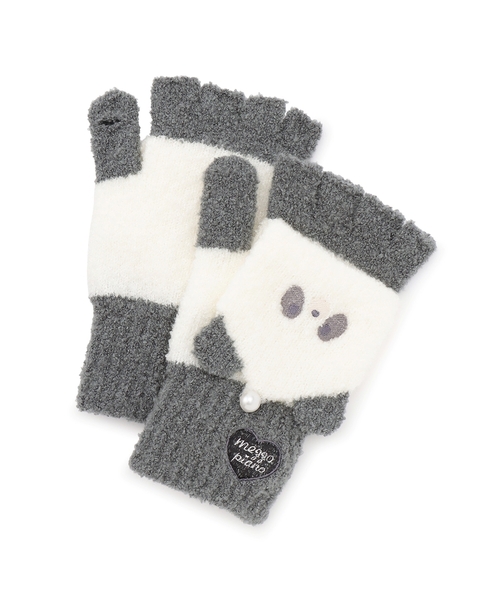 セール】アニマルフェイス マシュマロニット手袋（手袋）｜mezzo piano