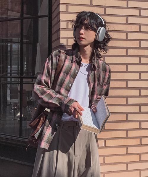 NOWLE(ノウル)の「【NOWLE】ソフトタッチ フランネル クラシカル チェックシャツ(シャツ/ブラウス・メンズ・ピンク/レッド・MEDIUM/LARGE)」の4枚目の写真