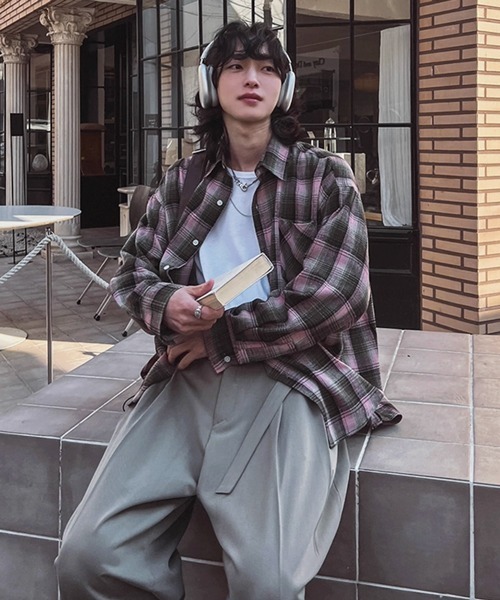 NOWLE(ノウル)の「【NOWLE】ソフトタッチ フランネル クラシカル チェックシャツ(シャツ/ブラウス・メンズ・ピンク/レッド・MEDIUM/LARGE)」の22枚目の写真