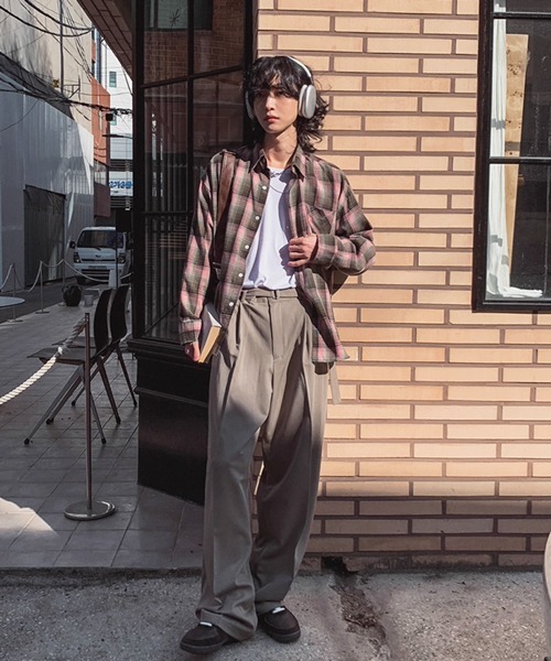 NOWLE(ノウル)の「【NOWLE】ソフトタッチ フランネル クラシカル チェックシャツ(シャツ/ブラウス・メンズ・ピンク/レッド・MEDIUM/LARGE)」の16枚目の写真