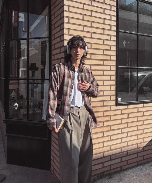 NOWLE(ノウル)の「【NOWLE】ソフトタッチ フランネル クラシカル チェックシャツ(シャツ/ブラウス・メンズ・ピンク/レッド・MEDIUM/LARGE)」の15枚目の写真