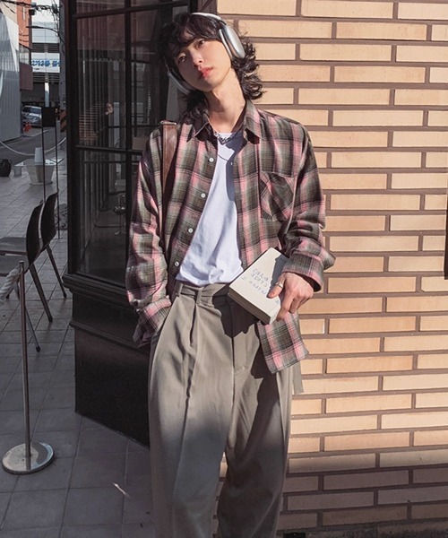 NOWLE(ノウル)の「【NOWLE】ソフトタッチ フランネル クラシカル チェックシャツ(シャツ/ブラウス・メンズ・ピンク/レッド・MEDIUM/LARGE)」の11枚目の写真