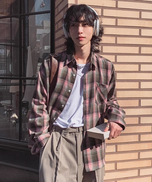 NOWLE(ノウル)の「【NOWLE】ソフトタッチ フランネル クラシカル チェックシャツ(シャツ/ブラウス・メンズ・ピンク/レッド・MEDIUM/LARGE)」の10枚目の写真