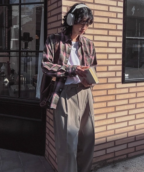 NOWLE(ノウル)の「【NOWLE】ソフトタッチ フランネル クラシカル チェックシャツ(シャツ/ブラウス・メンズ・ピンク/レッド・MEDIUM/LARGE)」の7枚目の写真