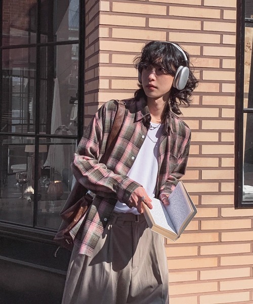 NOWLE(ノウル)の「【NOWLE】ソフトタッチ フランネル クラシカル チェックシャツ(シャツ/ブラウス・メンズ・ピンク/レッド・MEDIUM/LARGE)」の5枚目の写真