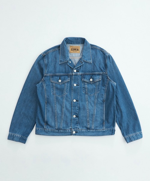 EDWIN(エドウィン)の「EDWIN エドウィン デニムジャケット ジージャン(デニムジャケット・メンズ・ブラック/ブルー/インディゴブルー/ライトインディゴブルー/ホワイト・SMALL/MEDIUM/LARGE/X-LARGE)」の5枚目の写真