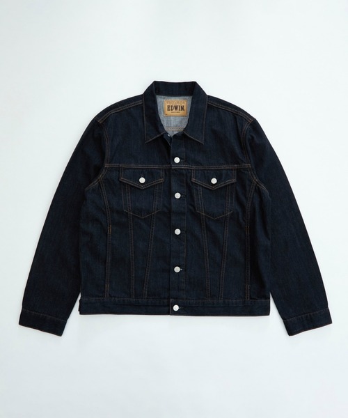 EDWIN(エドウィン)の「EDWIN エドウィン デニムジャケット ジージャン(デニムジャケット・メンズ・ブラック/ブルー/インディゴブルー/ライトインディゴブルー/ホワイト・SMALL/MEDIUM/LARGE/X-LARGE)」の1枚目の写真
