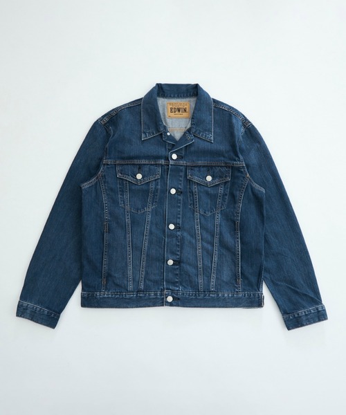 EDWIN(エドウィン)の「EDWIN エドウィン デニムジャケット ジージャン(デニムジャケット・メンズ・ブラック/ブルー/インディゴブルー/ライトインディゴブルー/ホワイト・SMALL/MEDIUM/LARGE/X-LARGE)」の4枚目の写真