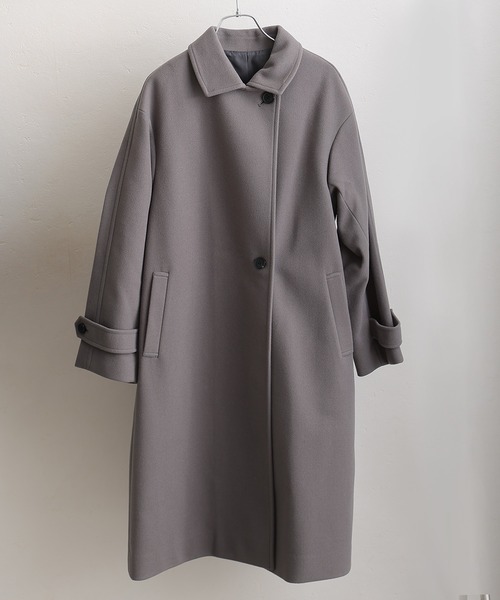 ElegChic(エレグシック)の「フェイクウールコート(ステンカラーコート・レディース・ブラック/グレー・M/L)」の11枚目の写真