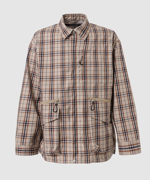 COTTON ESTER ZIP-UP CHECK 3 LAYERS BLOUSON