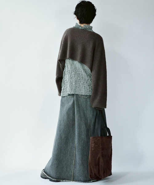 JOURNAL STANDARD LUXE(ジャーナルスタンダード ラックス)の「モヘヤMIXカタアゼ フリープル(その他トップス・レディース・ブラウン/レッド・FREE)」の5枚目の写真