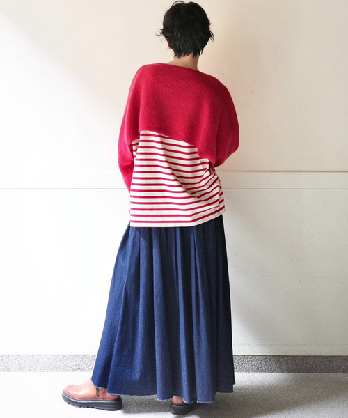 JOURNAL STANDARD LUXE(ジャーナルスタンダード ラックス)の「モヘヤMIXカタアゼ フリープル(その他トップス・レディース・ブラウン/レッド・FREE)」の7枚目の写真