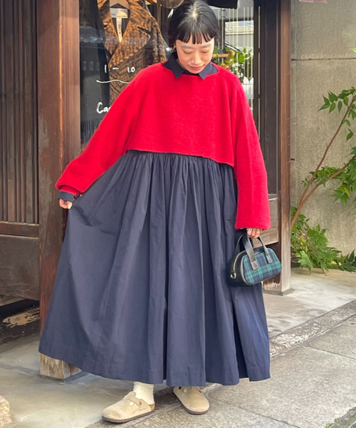 JOURNAL STANDARD LUXE(ジャーナルスタンダード ラックス)の「モヘヤMIXカタアゼ フリープル(その他トップス・レディース・ブラウン/レッド・FREE)」の9枚目の写真