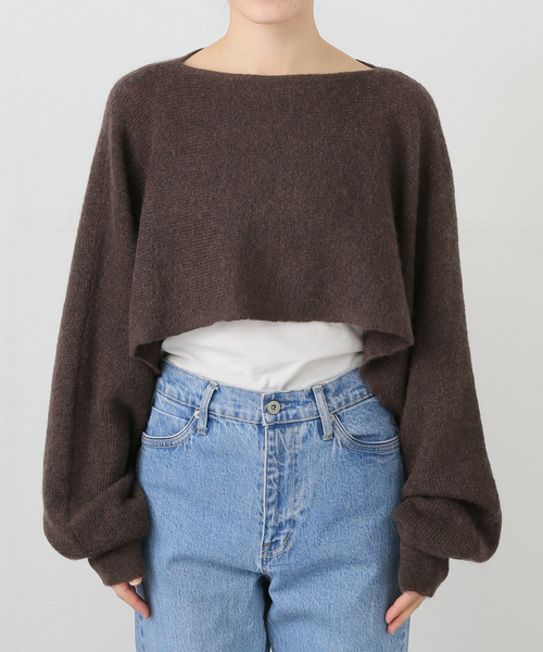 JOURNAL STANDARD LUXE(ジャーナルスタンダード ラックス)の「モヘヤMIXカタアゼ フリープル(その他トップス・レディース・ブラウン/レッド・FREE)」の13枚目の写真