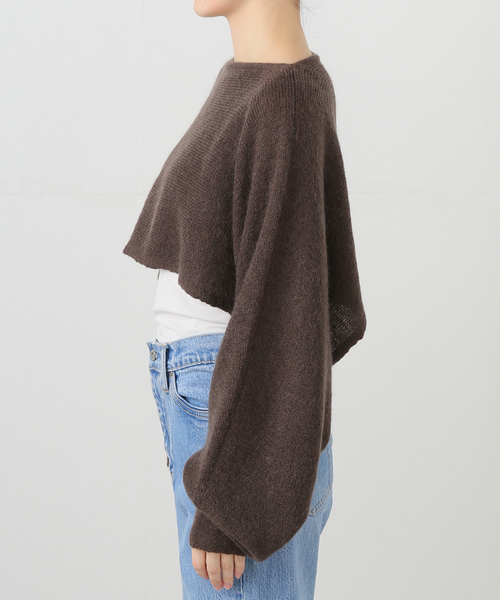 JOURNAL STANDARD LUXE(ジャーナルスタンダード ラックス)の「モヘヤMIXカタアゼ フリープル(その他トップス・レディース・ブラウン/レッド・FREE)」の14枚目の写真