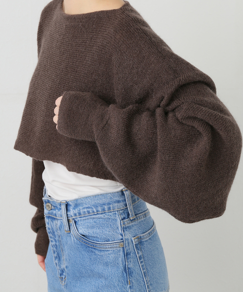 JOURNAL STANDARD LUXE(ジャーナルスタンダード ラックス)の「モヘヤMIXカタアゼ フリープル(その他トップス・レディース・ブラウン/レッド・FREE)」の17枚目の写真