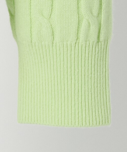 LOEFF(ロエフ)の「<LOEFF>カシミヤ ケーブル ニット(ニット/セーター・レディース・ライム/ライトグレー/パープル・FREE)」の8枚目の写真