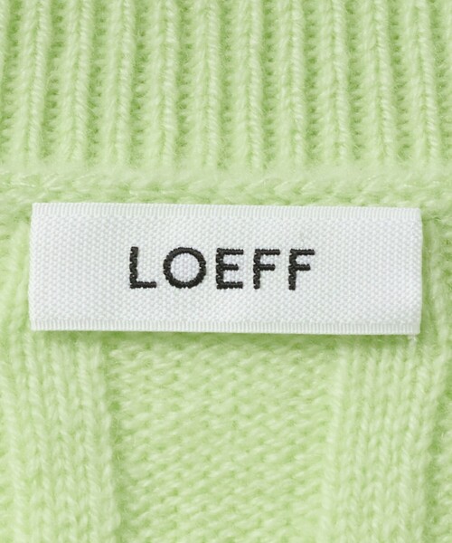 LOEFF(ロエフ)の「<LOEFF>カシミヤ ケーブル ニット(ニット/セーター・レディース・ライム/ライトグレー/パープル・FREE)」の15枚目の写真