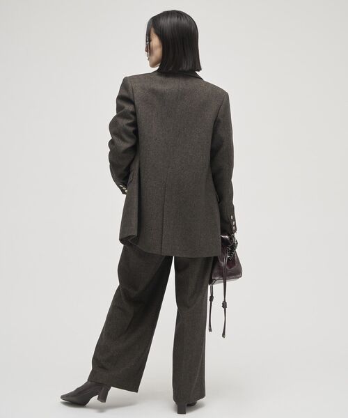 YECCA VECCA(イェッカヴェッカ)の「【尾崎紗代子×YECCA VECCA】ツイードテーラードジャケット(テーラードジャケット・レディース・ブラウン/チャコールグレー・FREE)」の6枚目の写真