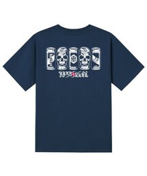 KTN0112 アートスカル 半袖Tシャツ - ネイビー
