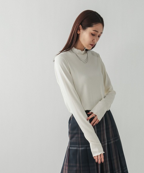 GLOBAL WORK(グローバルワーク)の「Fffit エフィット/メローリブハイネック長袖/612375(Tシャツ/カットソー・レディース・ホワイト/ブラウン系その他6/ブラック・SMALL/LARGE/MEDIUM/X-LARGE)」の15枚目の写真