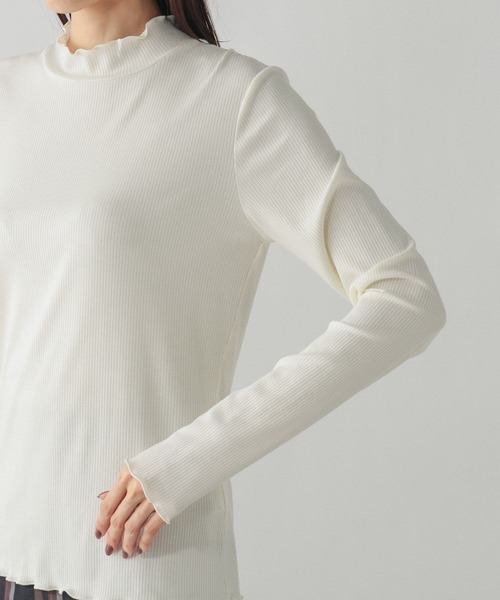 GLOBAL WORK(グローバルワーク)の「Fffit エフィット/メローリブハイネック長袖/612375(Tシャツ/カットソー・レディース・ホワイト/ブラウン系その他6/ブラック・SMALL/LARGE/MEDIUM/X-LARGE)」の7枚目の写真