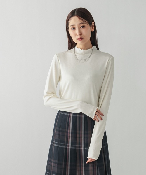GLOBAL WORK(グローバルワーク)の「Fffit エフィット/メローリブハイネック長袖/612375(Tシャツ/カットソー・レディース・ホワイト/ブラウン系その他6/ブラック・SMALL/LARGE/MEDIUM/X-LARGE)」の14枚目の写真