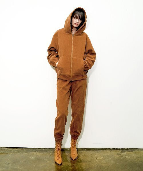 UNTAGE（アンテージ）の「コットンコーデュロイトラックパンツ[ブラウン(ユニセックス)]_UTP-FP92（スウェットパンツ・メンズ・その他・LARGE/MEDIUM）」の3枚目の写真