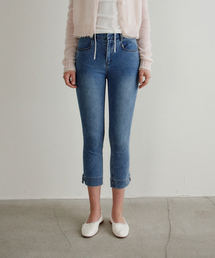 HANE（ハネ）の「[8部丈] クラシックカプリパンツ_ミディアムブルー_Light Blue（スラックス）」