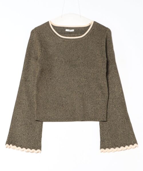 apres jour clair（アプレジュールクレア）の「【apres jour clair】配色杢リブニット（ニット/セーター・レディース・グリーン/ブラウン系その他/アイボリー・X-LARGE/フリー）」の5枚目の写真