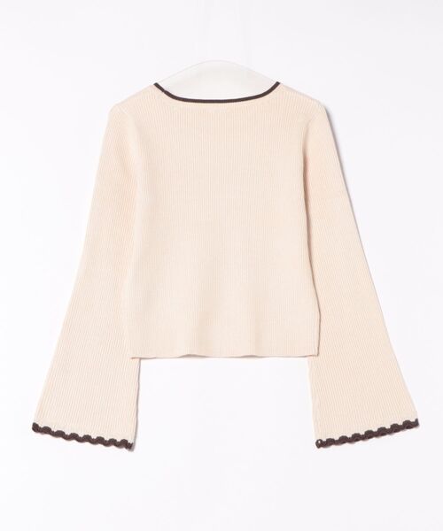 apres jour clair（アプレジュールクレア）の「【apres jour clair】配色杢リブニット（ニット/セーター・レディース・グリーン/ブラウン系その他/アイボリー・X-LARGE/フリー）」の4枚目の写真