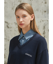 CLASSIC V-NECK KNIT_NAVY