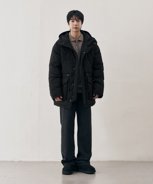 DRAW FIT（ドローフィット）の「[オジョンギュXドローフィット] ユーティリティパディッドダウンパーカージャケット [ブラック]（ダウンジャケット/コート・メンズ・その他・MEDIUM/LARGE/X-LARGE）」の2枚目の写真