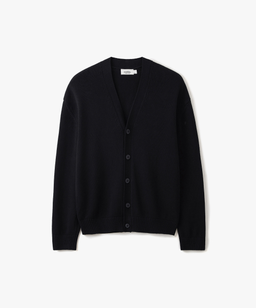 [вариант линейный] soft basic V‑neck кардиган черный COOSCD001BLACK