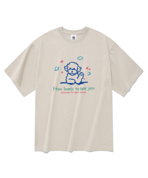 RADINEO(ラディネオ)の「ラブリー半袖Tシャツベージュ(Tシャツ/カットソー・メンズ・その他・SMALL/MEDIUM/LARGE/X-LARGE)」の1枚目の写真